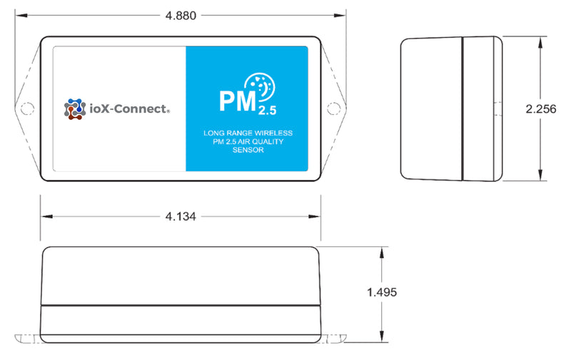 Load image into Gallery viewer, Air Quality Sensor Dimensions
