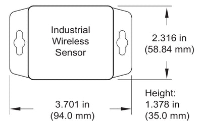 Load image into Gallery viewer, Wireless Industrial IoT Sensor Enclosure Dimensions
