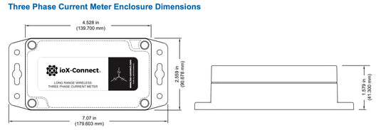 Three-Phase Current Meter Dimensions
