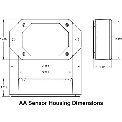Wireless Ultrasonic Ranging Sensor Dimensions